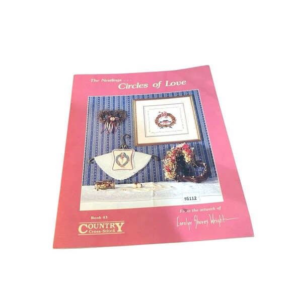 Lot Of 5 80s Folk Art Country Themed Counted Cross Stitch Patterns Bunnies Geese - Picture 9 of 15